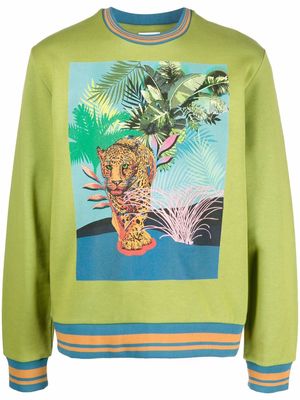 ETRO tiger-print jumper - Green