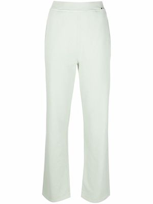 BOSS embroidered logo flared trousers - Green
