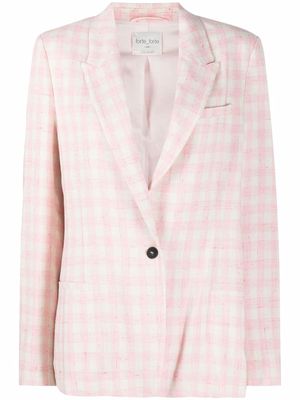 Forte Forte checked single-breasted blazer - Pink
