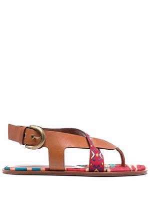 ETRO open-toe buckle-fastening sandals - Brown