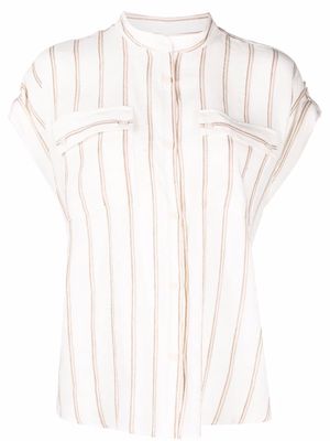 Woolrich striped short-sleeved shirt - Neutrals