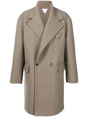 Bottega Veneta double-breasted cashmere coat - Grey