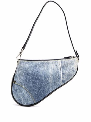 Christian Dior pre-owned denim print Saddle shoulder bag - Brown