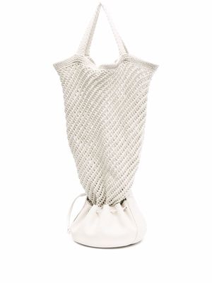 Hereu Fruita packable knitted net bag - Neutrals