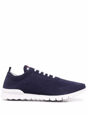 Kiton logo-embroidered low-top sneakers - Blue