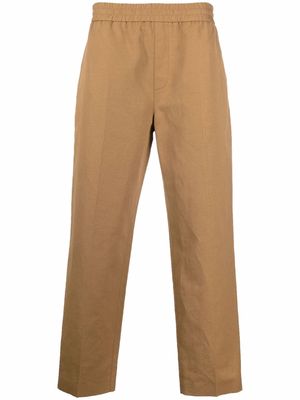 A.P.C. elasticated straight-leg trousers - Brown