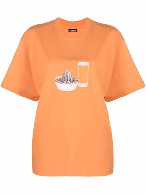 Jacquemus graphic-print cotton T-shirt - Orange