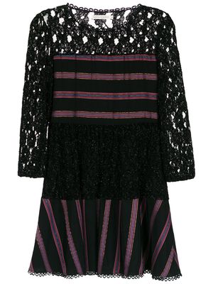 Martha Medeiros short lace dress - Black