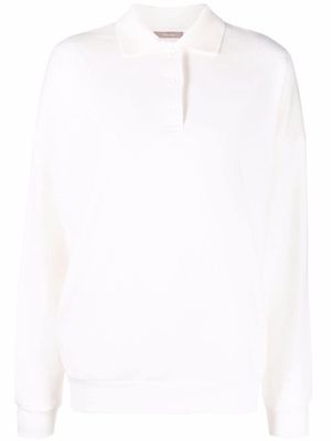 12 STOREEZ polo collar sweatshirt - White