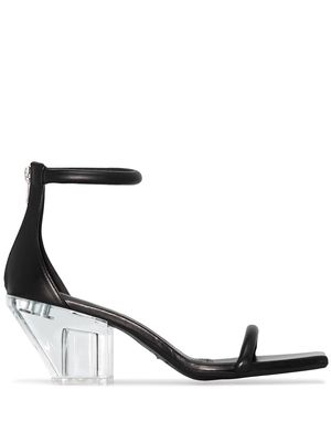 Rick Owens 80mm clear-heel strappy sandals - Black