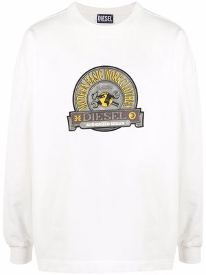Diesel graphic-print cotton sweatshirt - White