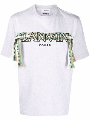 LANVIN Classic Curb logo appliqué T-shirt - Grey