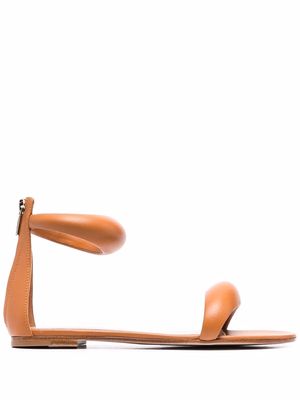Gianvito Rossi padded-strap leather sandals - Brown