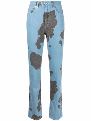 Coperni two-tone straight-leg jeans - Blue