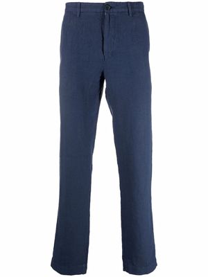 120% Lino straight-leg linen trousers - Blue