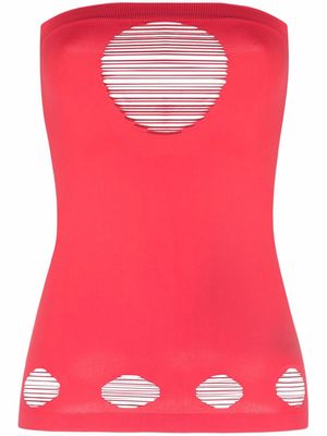 Maisie Wilen cut-out detail bandeau top - Red