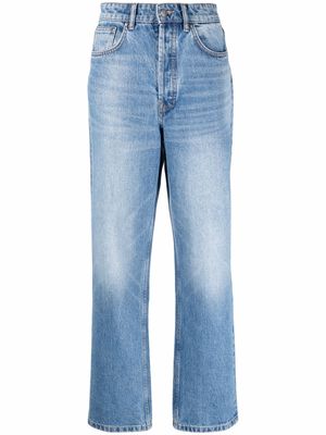12 STOREEZ high-waisted straight-leg jeans - Blue