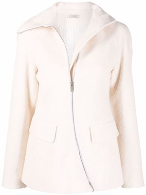 Nina Ricci asymmetrical zip-fastening jacket - White