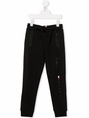 Tommy Hilfiger Junior logo-print track pants - Black