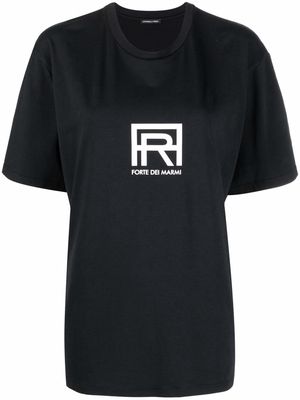Antonella Rizza logo-print cotton T-shirt - Black
