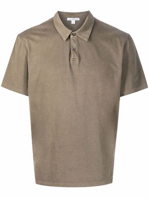 James Perse short-sleeve cotton polo top - Green