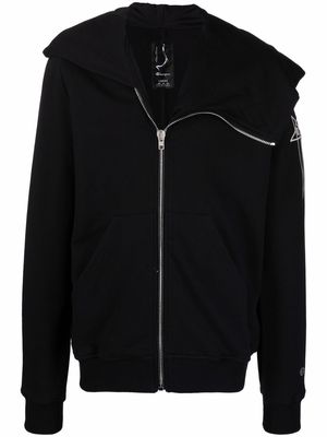 Rick Owens X Champion spread-collar logo hoodie - Black