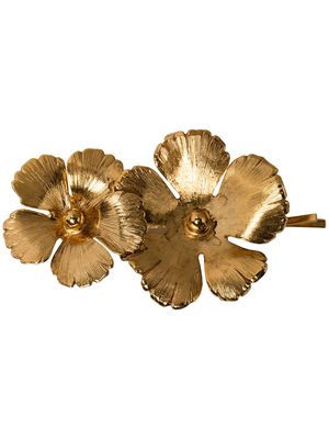 Jennifer Behr Collette floral bobby pins - Gold
