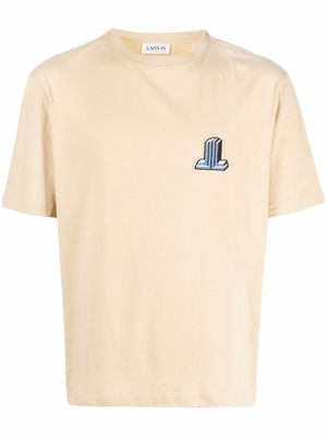 LANVIN logo patch T-shirt - Neutrals