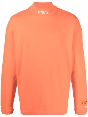Heron Preston CTNMB high-neck T-shirt - Orange