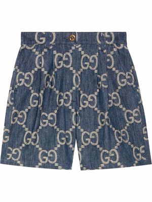 Gucci GG jacquard denim shorts - Blue