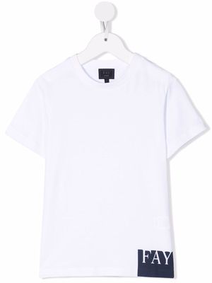 Fay Kids logo-print T-shirt - White