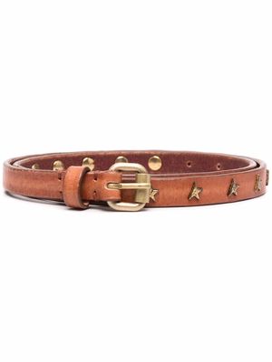 Golden Goose buckle-fastening studded leather belt - Brown