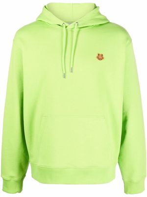 Kenzo Tiger Head motif cotton hoodie - Green