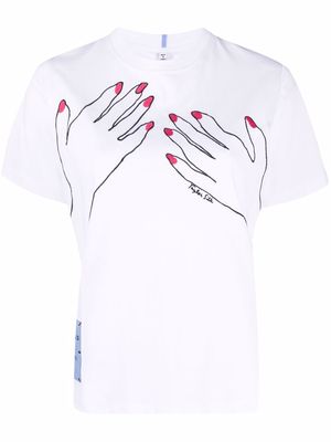 MCQ hands-print T-shirt - White