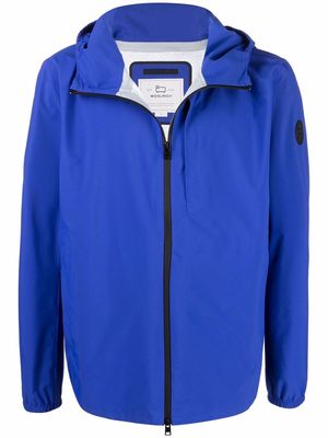Woolrich sleeve-logo hooded jacket - Blue