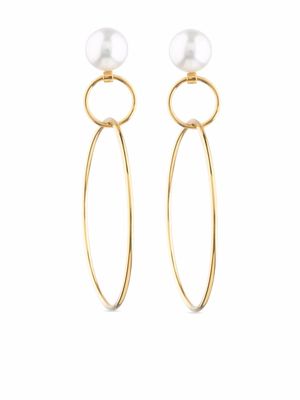 AUTORE MODA Monique pearl hoop earrings - Gold