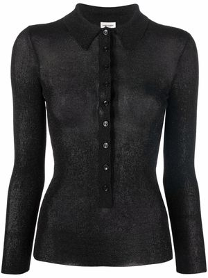 Saint Laurent button-up knitted shirt - Black