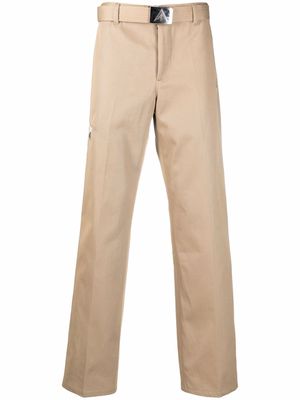 LANVIN belted straight-leg trousers - Neutrals