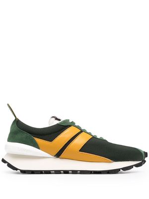 LANVIN panelled low-top sneakers - Green
