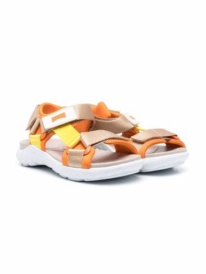 Camper Kids Wous touch-strap leather sandals - Orange
