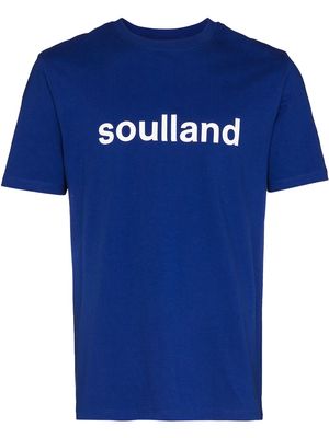 Soulland Chuck logo print T-shirt - Blue