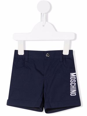 Moschino Kids Teddy Bear motif shorts - Blue