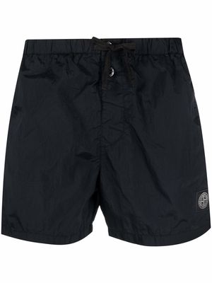 Stone Island Compass-patch swim shorts - Blue