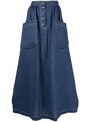 Emporio Armani high-waisted denim skirt - Blue