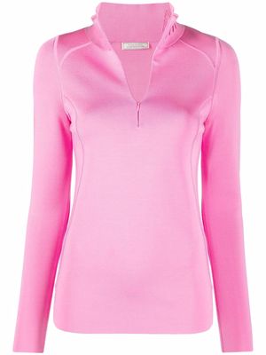Nina Ricci half-zip fitted sweatshirt - Pink