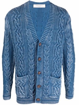 Golden Goose cable-knit cardigan - Blue