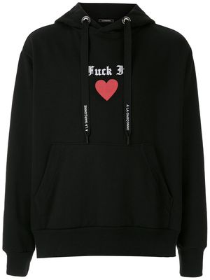 À La Garçonne heart print hoodie - Black
