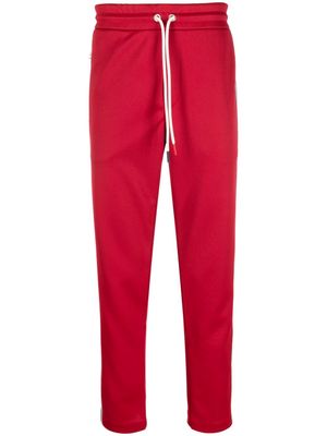 Moncler side-stripe drawstring-waist track pants - Red