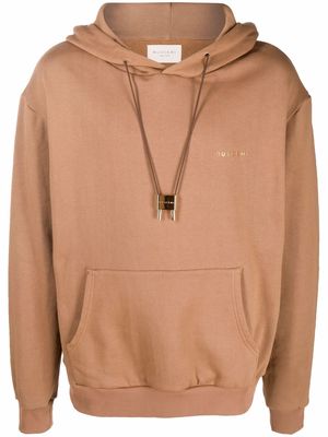 Buscemi logo drawstring hoodie - Brown