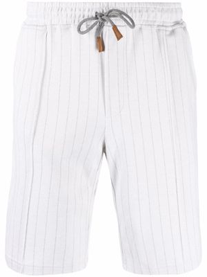 Eleventy stripe-print bermuda shorts - White